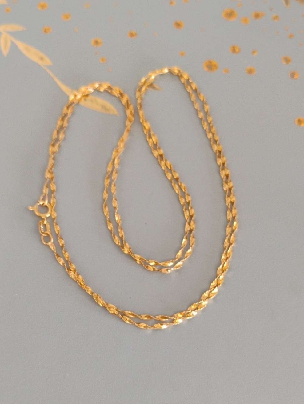 Twist Rope 14 K Gold Necklace